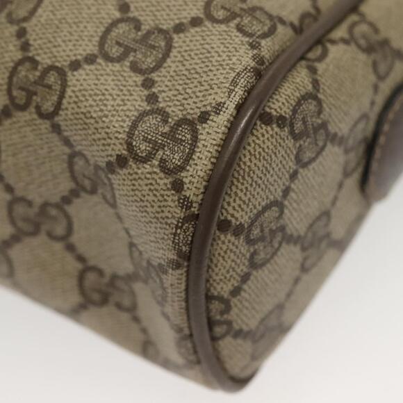 GUCCI GG Supreme Web Sherry Line Shoulder Bag Pvc Beige Gold Red - Picture 13 of 16